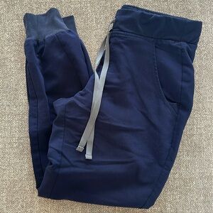 Navy Petite Zamora Jogger Scrub Pants